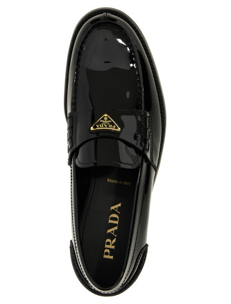 Logo patent leather loafer #