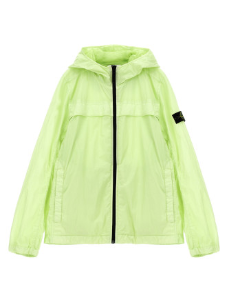 Logo badge hooded jacket