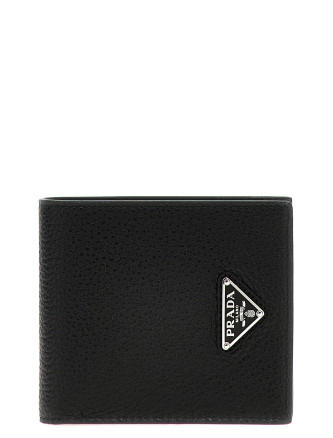 Logo leather wallet