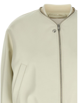 Leather bomber jacket #