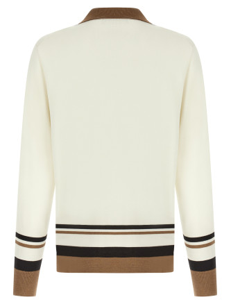 Logo embroidery cardigan #