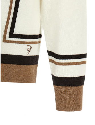 Logo embroidery cardigan #