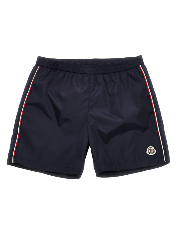 Logo patch swim shorts #1