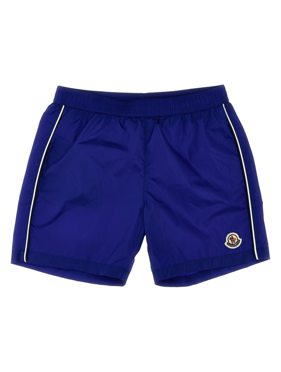 Logo patch swim shorts #1