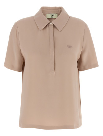 Silk polo shirt