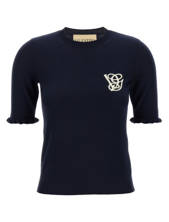 Valentino Garavani VG embroidery top