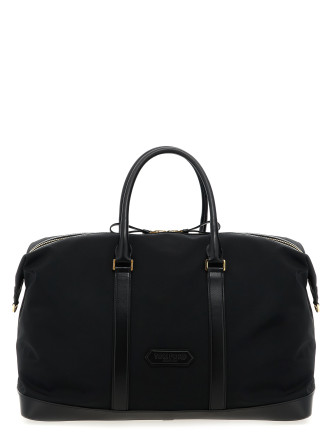 Leather details travel bag