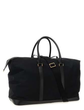 Leather details travel bag #