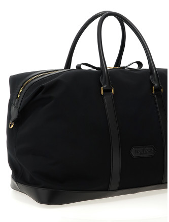 Leather details travel bag #