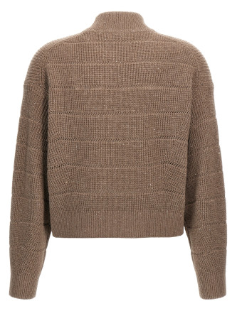 'Rustic Dazzling Net' cropped sweater #