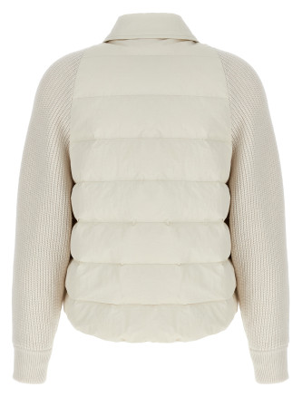 Two-material 'Shiny Flap Detail' down jacket #