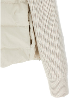 Two-material 'Shiny Flap Detail' down jacket #