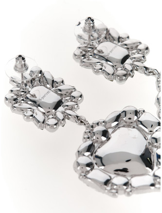 'Crystal Pearl Tiered Heart' earrings #