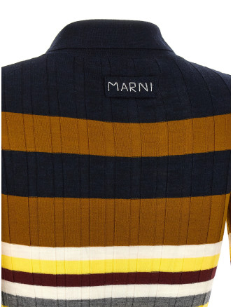 Ribbed wool polo shirt #