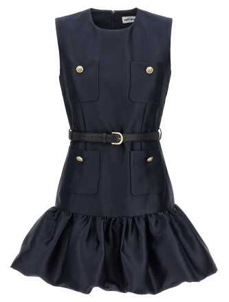 'Navy Taffeta Mini' dress