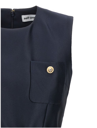 'Navy Taffeta Mini' dress #