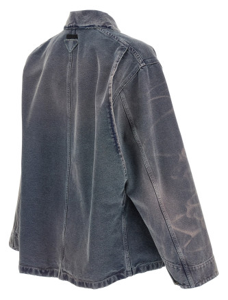 Blouson canvas distressed #
