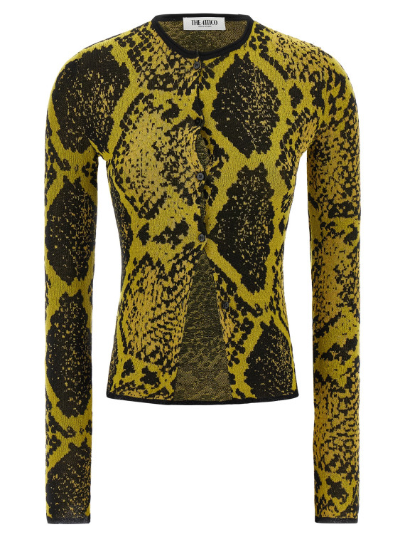 Python jacquard cardigan #1