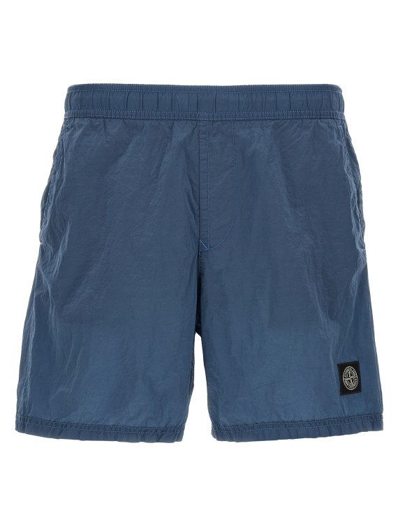 Logo patch swim shorts #1