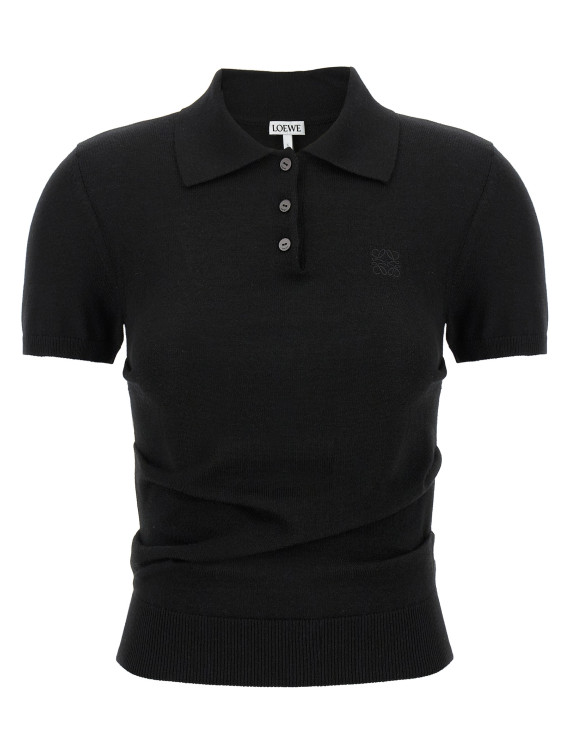 Curled hips polo shirt #1