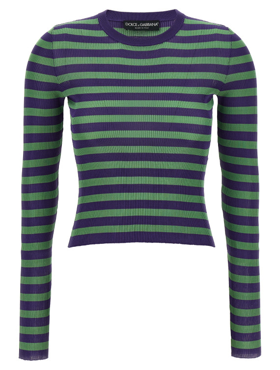 Striped viscose sweater #1