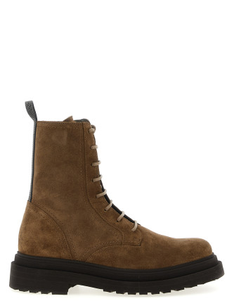 Suede combat boots Monile