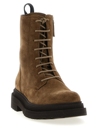 Suede combat boots Monile #