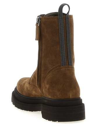 Suede combat boots Monile #