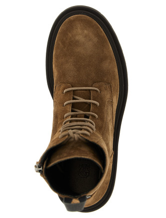 Suede combat boots Monile #