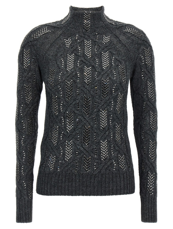 Crystal braid sweater #1