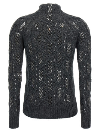 Crystal braid sweater #