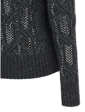 Crystal braid sweater #