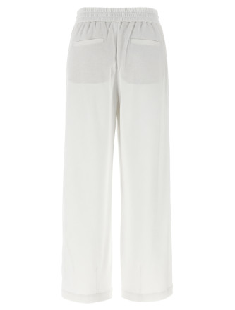 Piqué cotton joggers #