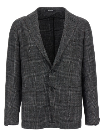 Check patterned blazer