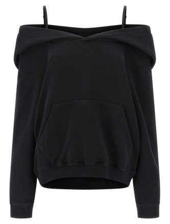 Off-shoulder hoodie