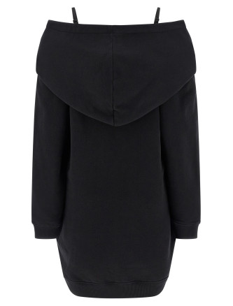 Off-shoulder hooded dress #