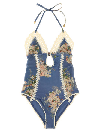'Cascadian Keyhole Crochet' one-piece swimsuit