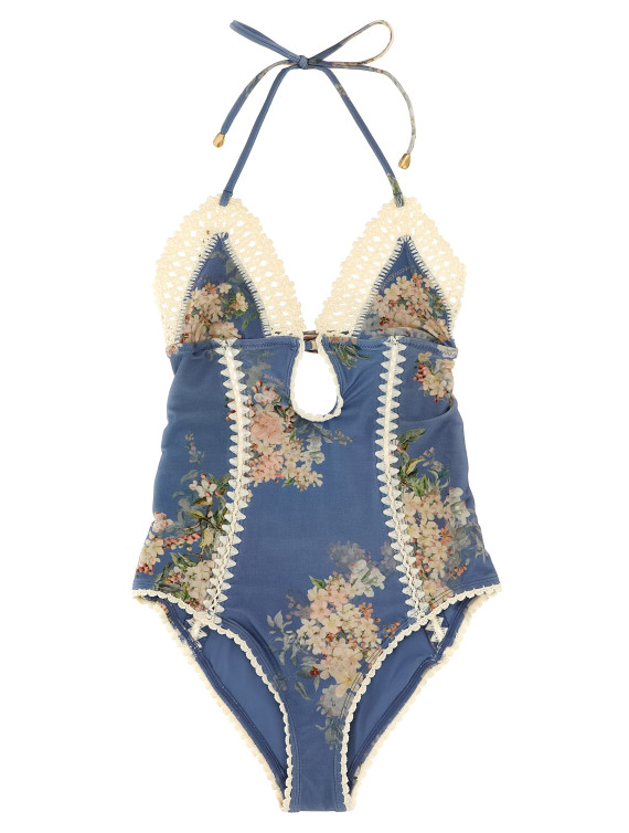 'Cascadian Keyhole Crochet' one-piece swimsuit #1