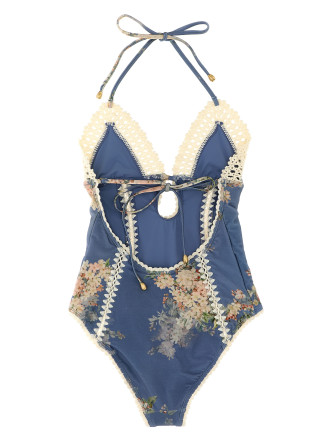 'Cascadian Keyhole Crochet' one-piece swimsuit #
