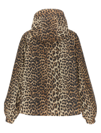'Leopard Print Nylon' windbreaker #