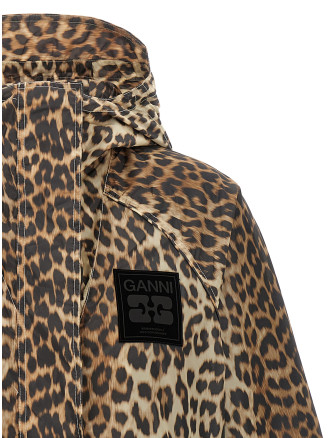 'Leopard Print Nylon' windbreaker #