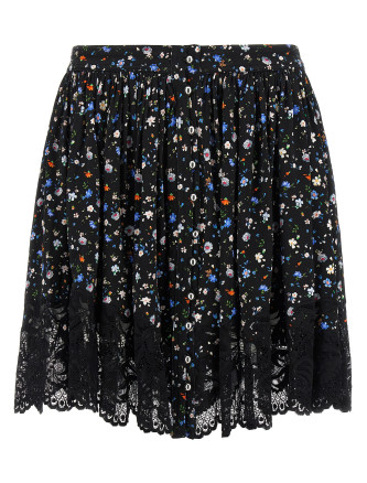 Floral lace skirt
