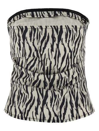 'Printed Denim' top #