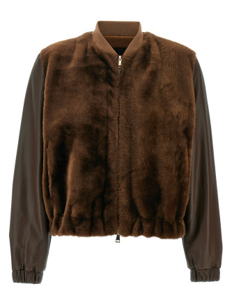 Fur waistcoat bomber jacket