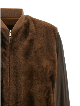 Fur waistcoat bomber jacket #