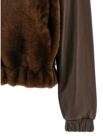 Fur waistcoat bomber jacket #