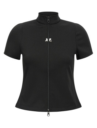 'Interlock Zipped' top