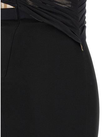 'Corsetted Draped Maxi' dress #