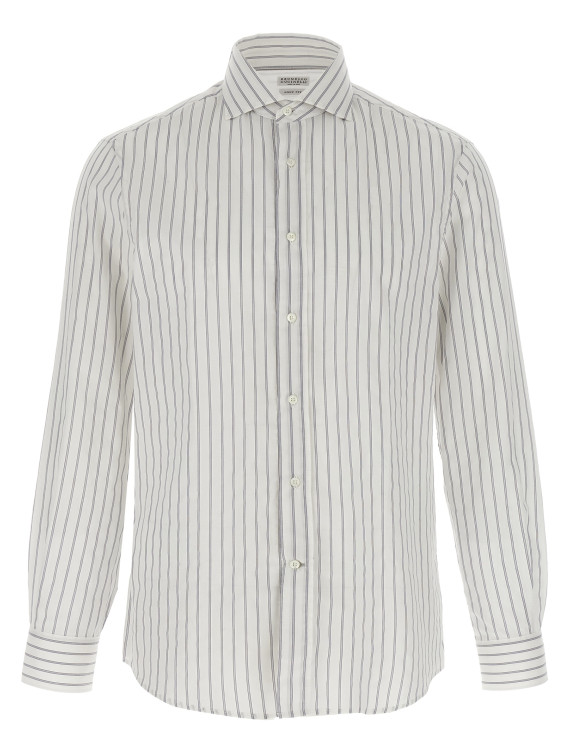 Striped canvas shirt #1