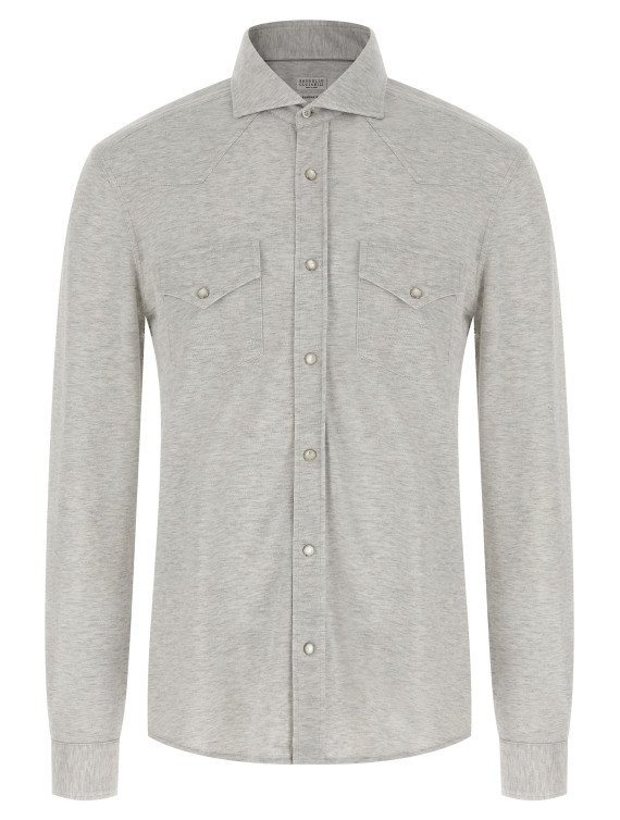 Piqué cotton shirt #1